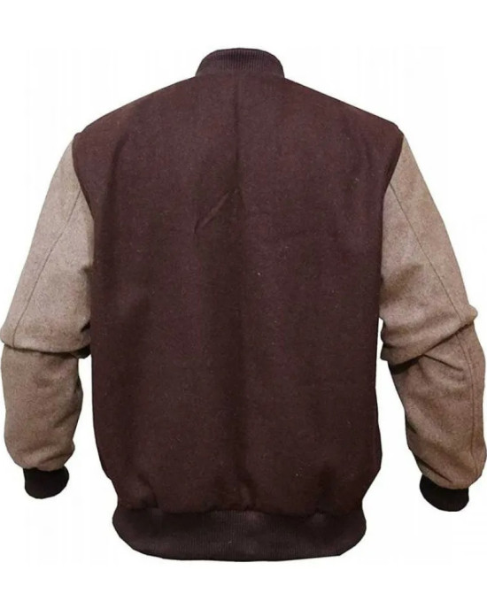 Mens Hotline Miami B Logo Varsity Wool Bomber Jacket