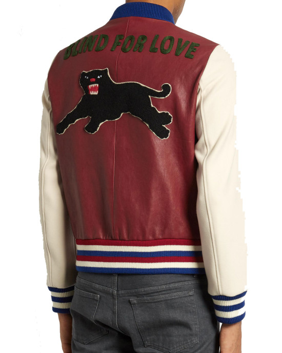Mens J Hope Blind for Love Leather Bomber Jacket Mens J Hope Blind for Love Leather Bomber Jacket