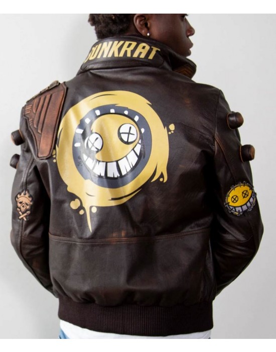 Mens Junkrat Steampunk Leather Jacket