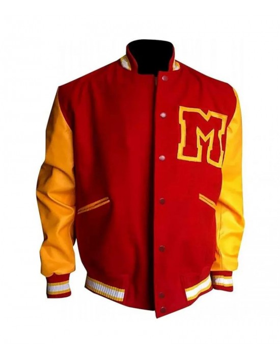 Mens Michael Jackson Thriller M Logo Varsity Letterman Jacket