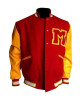Mens Michael Jackson Thriller M Logo Varsity Letterman Jacket Mens Michael Jackson Thriller M Logo Varsity Letterman Jacket