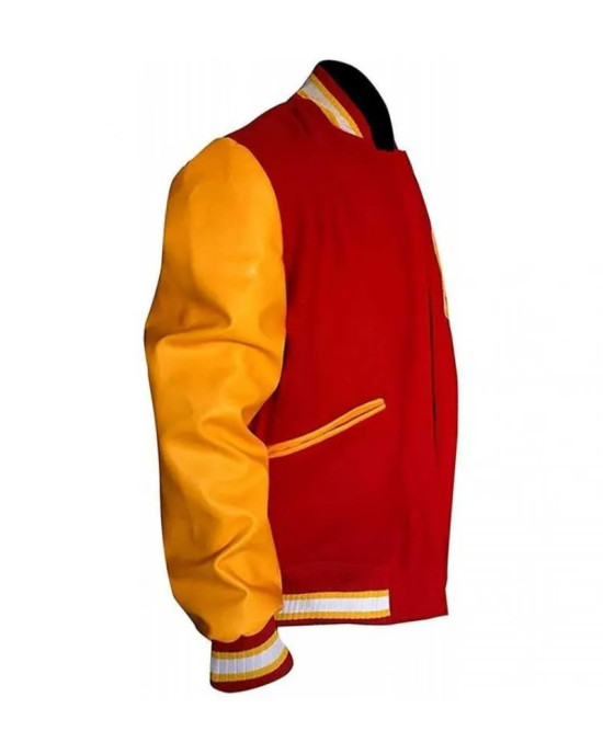 Mens Michael Jackson Thriller M Logo Varsity Letterman Jacket Mens Michael Jackson Thriller M Logo Varsity Letterman Jacket