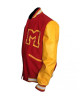 Mens Michael Jackson Thriller M Logo Varsity Letterman Jacket Mens Michael Jackson Thriller M Logo Varsity Letterman Jacket