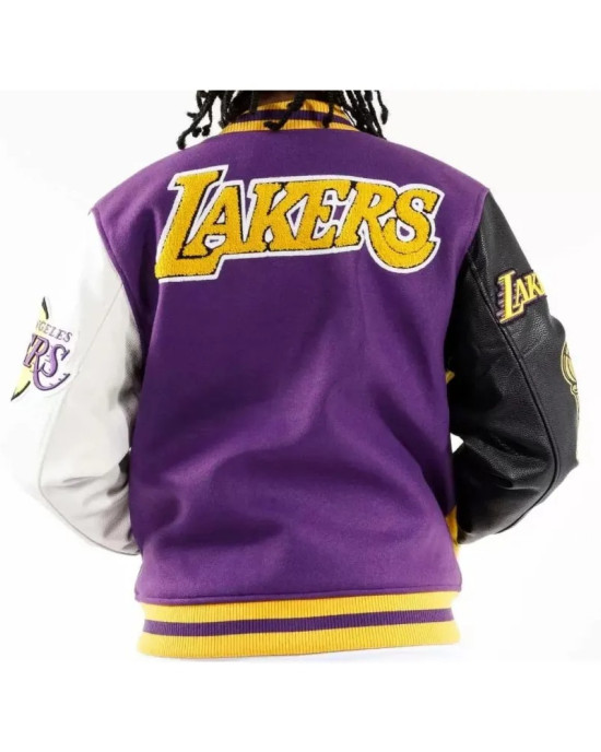 Mens Pro Standard Los Angeles LAKERS LOGO Varsity Jacket