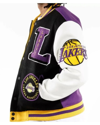 Mens Pro Standard Los Angeles LAKERS LOGO Varsity Jacket