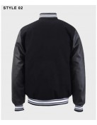 Mens Raiders Black Varsity Jacket