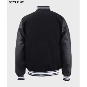 Mens Raiders Black Varsity Jacket