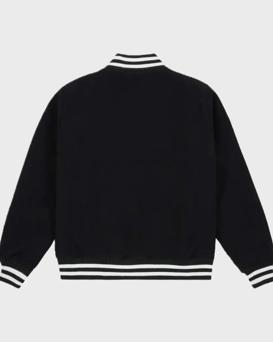 Mens Raiders Black Wool Varsity Jacket Mens Raiders Black Wool Varsity Jacket