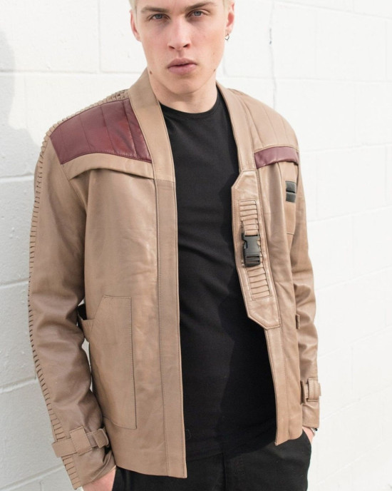 Mens Rebel Finn Light Brown Rebel Leather Costume Jacket Mens Rebel Finn Light Brown Rebel Leather Costume Jacket