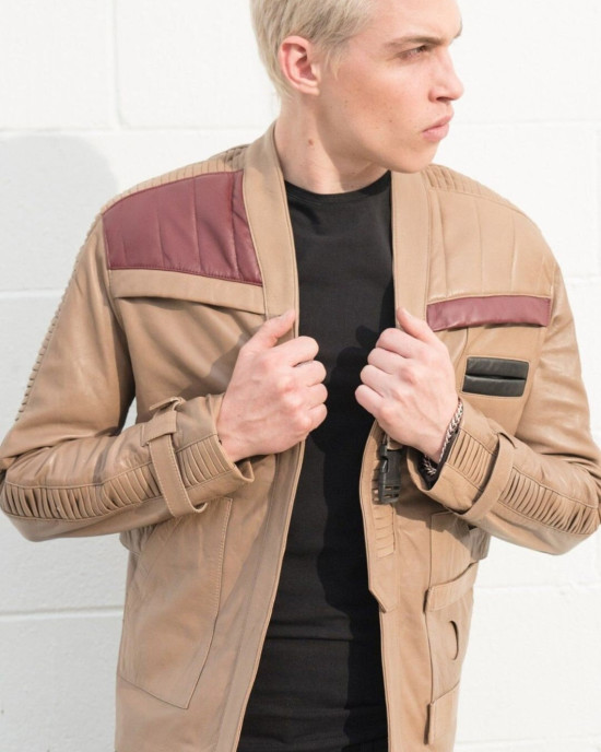 Mens Rebel Finn Light Brown Rebel Leather Costume Jacket Mens Rebel Finn Light Brown Rebel Leather Costume Jacket