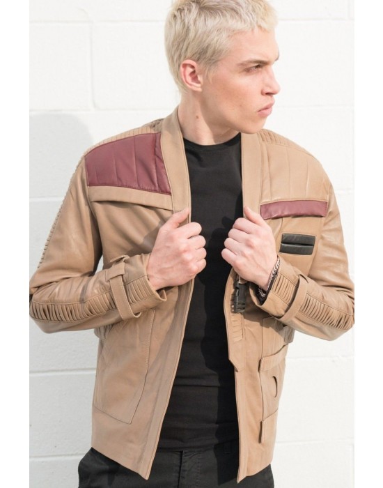 Mens Rebel Finn Light Brown Rebel Leather Costume Jacket
