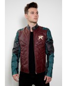 Mens Robin The Titans Leather Halloween Costume Jacket