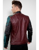 Mens Robin The Titans Leather Halloween Costume Jacket