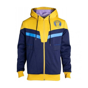 Mens Super Villain Athletic Gym Wear Gauntlet Logo Fleece Hoodie Jacket