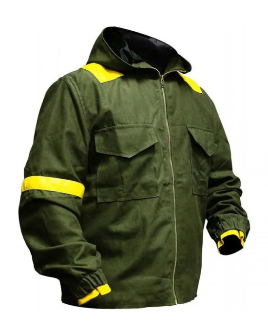 Mens Twenty One Green Hoodie Cotton Tracksuit Jacket