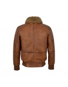 Men’s AIR Force Brown Fur Bomber Jacket