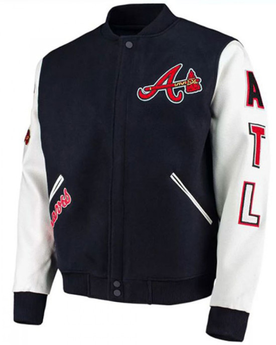 Men’s Atlanta Braves ATL Letterman Jacket Men’s Atlanta Braves ATL Letterman Jacket