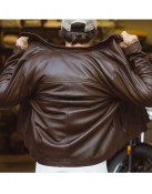 Men’s Biker Thompson Brown Leather Jacket