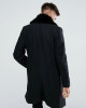 Men’s Blue Peacoat with Faux Fur Trimmed Men’s Blue Peacoat with Faux Fur Trimmed
