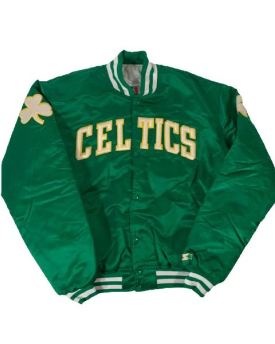 Men’s Boston Celtics Green Satin Jacket