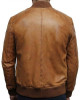 Men’s Brown Waxed Real Leather Tan Bomber Leather Jacket Men’s Brown Waxed Real Leather Tan Bomber Leather Jacket
