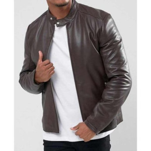 Men’s Casual Wear Chocolate Leather Jacket