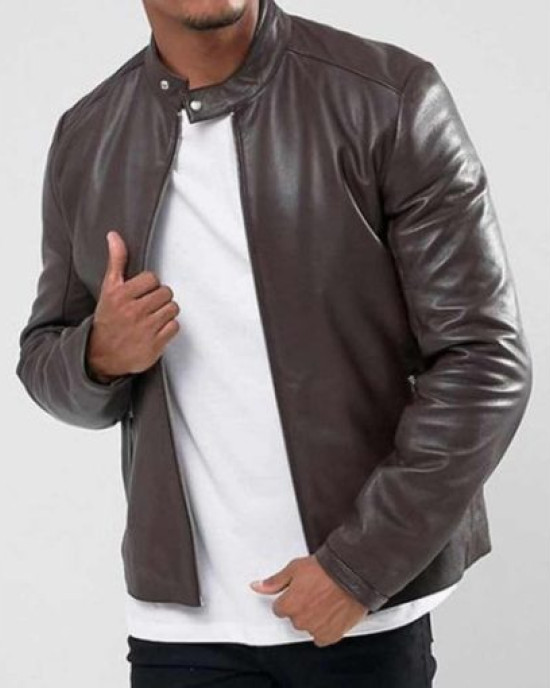 Men’s Casual Wear Chocolate Leather Jacket Men’s Casual Wear Chocolate Leather Jacket
