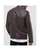 Men’s Casual Wear Chocolate Leather Jacket