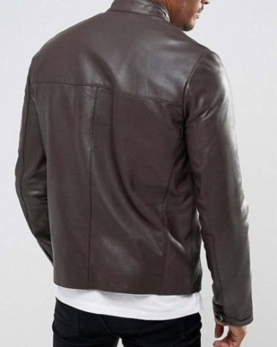 Men’s Casual Wear Chocolate Leather Jacket Men’s Casual Wear Chocolate Leather Jacket