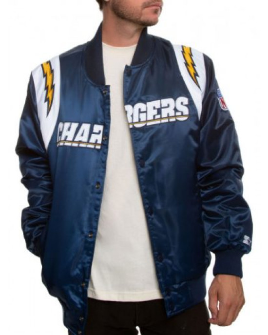 Men’s Chargers Los Angeles Satin Jacket Men’s Chargers Los Angeles Satin Jacket