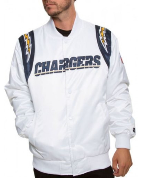 Men’s Chargers Los Angeles Satin Jacket Men’s Chargers Los Angeles Satin Jacket