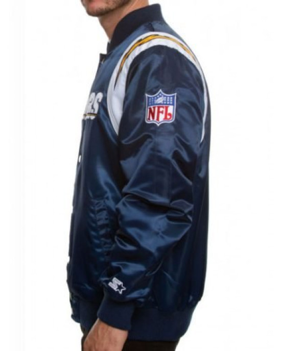 Men’s Chargers Los Angeles Satin Jacket Men’s Chargers Los Angeles Satin Jacket