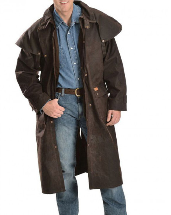 Men’s Cowboy Low Ride Duster Trench Coat Men’s Cowboy Low Ride Duster Trench Coat