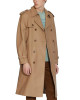 Men’s Double Breasted Light Brown Belted Leather Coat Men’s Double Breasted Light Brown Belted Leather Coat