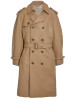 Men’s Double Breasted Light Brown Belted Leather Coat Men’s Double Breasted Light Brown Belted Leather Coat