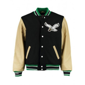 Men’s Eagles Black Varsity Jacket