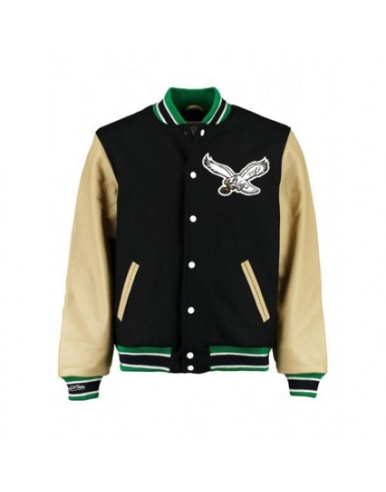 Men’s Eagles Black Varsity Jacket