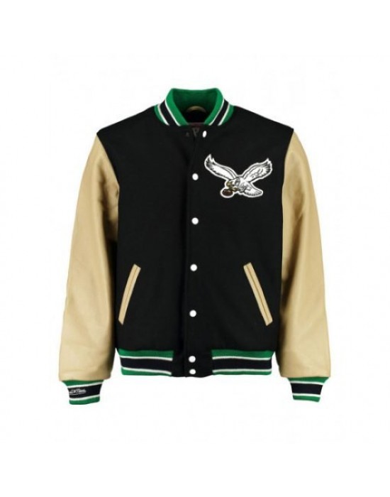 Men’s Eagles Black Varsity Jacket