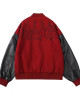 Men’s Embroidered Hip Hop Wool Varsity Jacket with Leather Sleeve Men’s Embroidered Hip Hop Wool Varsity Jacket with Leather Sleeve