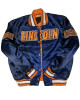 Men’s Embroidered Lincoln University Blue Satin Jacket Men’s Embroidered Lincoln University Blue Satin Jacket
