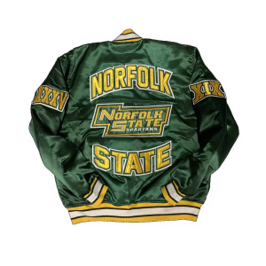 Men’s Embroidered Norfolk State University Green Jacket