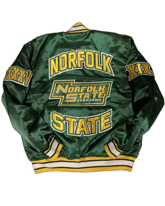 Men’s Embroidered Norfolk State University Green Jacket Men’s Embroidered Norfolk State University Green Jacket