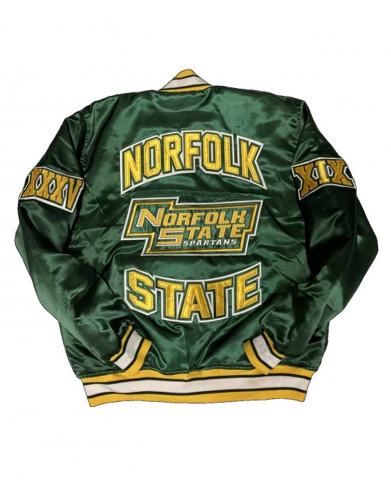 Men’s Embroidered Norfolk State University Green Jacket