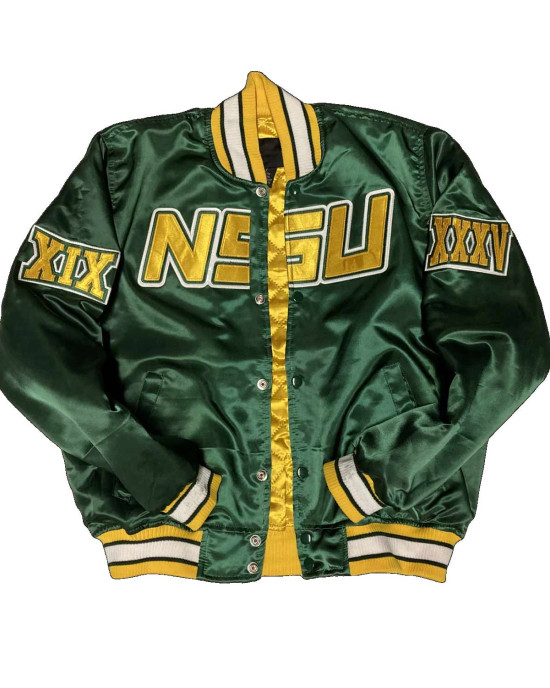 Men’s Embroidered Norfolk State University Green Jacket Men’s Embroidered Norfolk State University Green Jacket