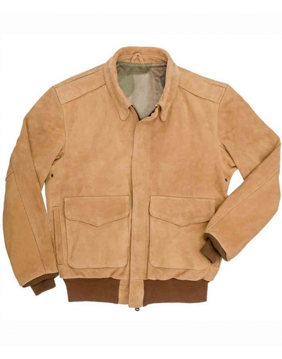 Men’s Gentleman Pilot A-2 Flight Brown Suede Jacket