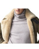 Men’s Hardy A21 Flight Aviator Brown Shearling Leather Jacket