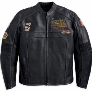 Men’s Harley Davidson Perforated Black Jacket