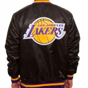 Men’s Lakers Los Angeles Bomber Satin Jacket