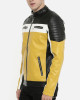 Men’s Motorcycle Color Block Quilted Leather Jacket Men’s Motorcycle Color Block Quilted Leather Jacket