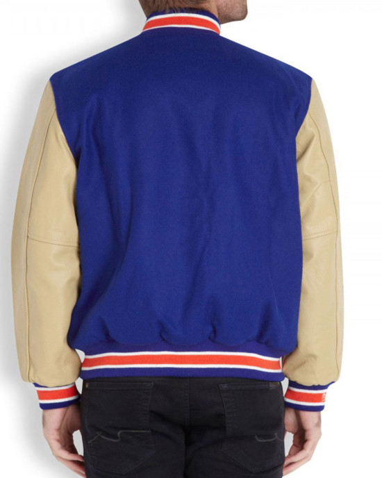 Men’s New York Knicks Blue Letterman Jacket Men’s New York Knicks Blue Letterman Jacket